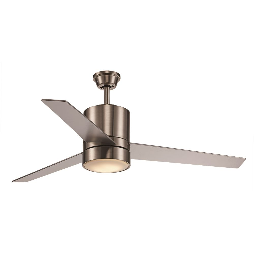 Trans Globe Lighting F-1018 BN Integrated LED 3 Blades Fan with Wall Control in Brushed Nickel
